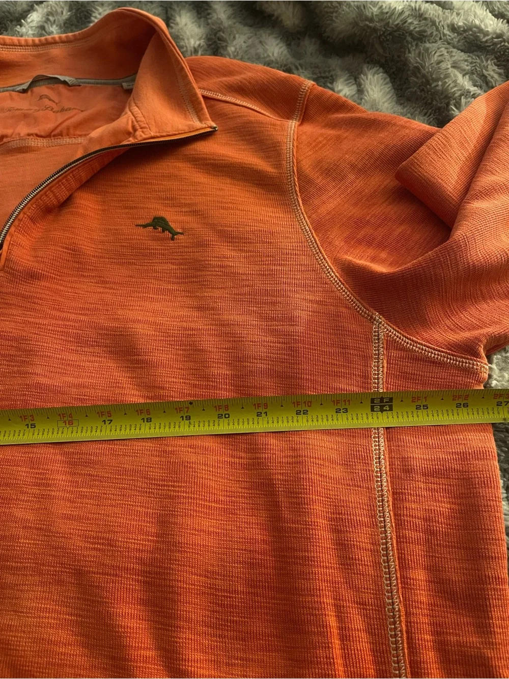 Tommy Bahama Montego Bay Textured Cotton Half Zip Pullover.